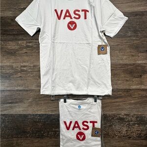 Vast Life White Short Sleeve Tee with Red Logo